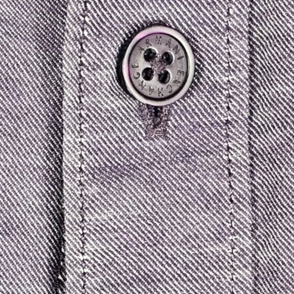 Armani Exchange (A|X) Short Sleeve Button Down - Men's Large - Purple Fitted - Picture 6 of 10